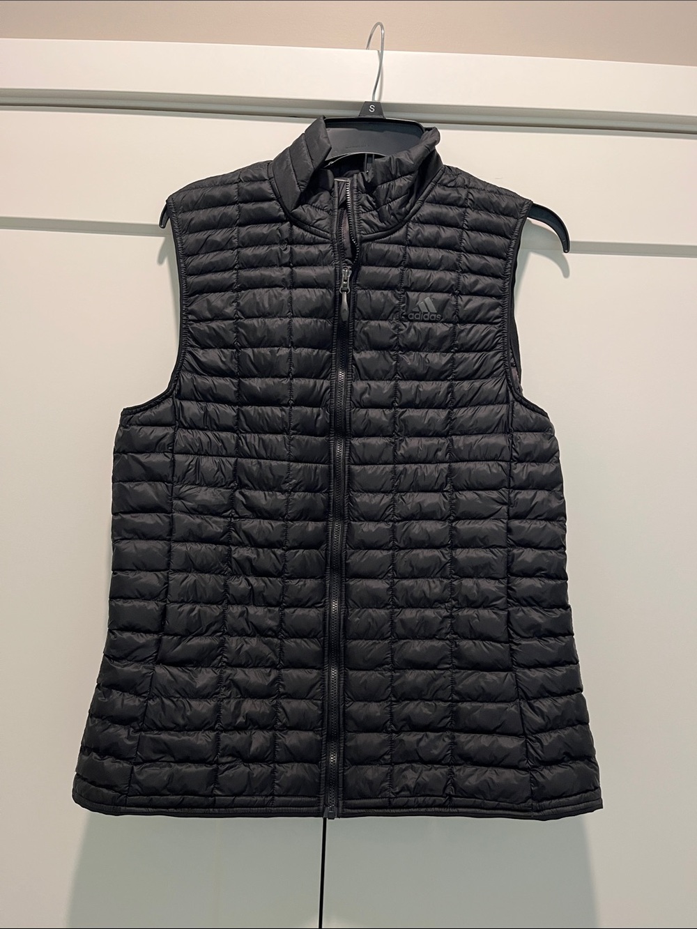 adidas Black Quilted Vest with Subtle Logo